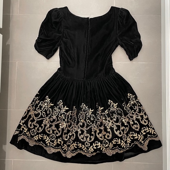 Jessica McClintock Gunne Sax Velvet Party Dress - Picture 5 of 9